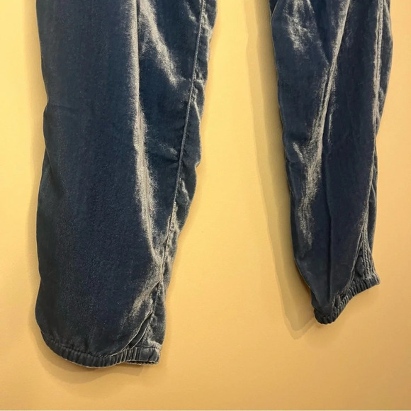GAP Sporty Drawstring Waist Velvet Blue Joggers - Picture 4 of 9